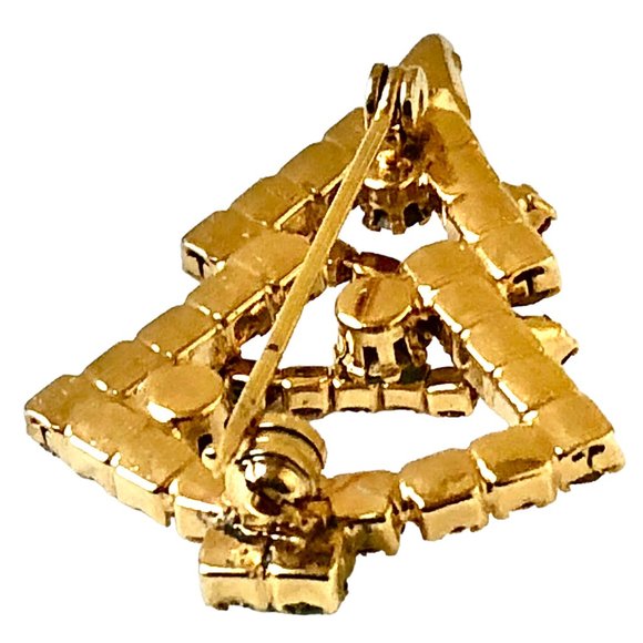 Vintage Christmas Brooch Christmas Tree + Bow Bells Lot of 2 Pins - Picture 7 of 11